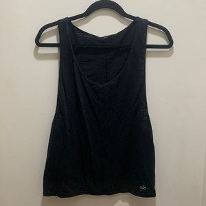 ALO M/L black cotton workout tank